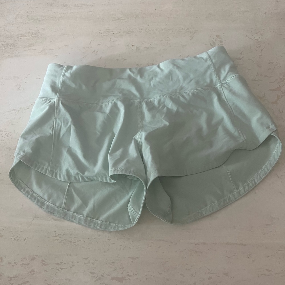 Mint Lululemon speed up shorts